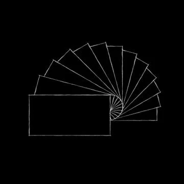 Spiral staircase. Isolated on black background. Sketch illustration. Иллюстрация