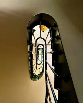 Spiral staircase looking up 스톡 사진