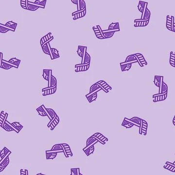 Spiral staircase progress line vector seamless pattern Stockillustratie