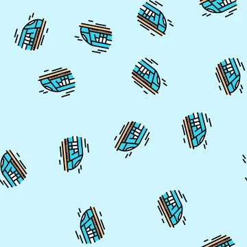 Spiral staircase progress vector seamless pattern Stock Illustration