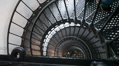 Spiral staircase wide Vídeos de archivo 35947662