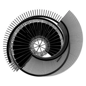 Spiral Staircases Vector. 스톡 일러스트