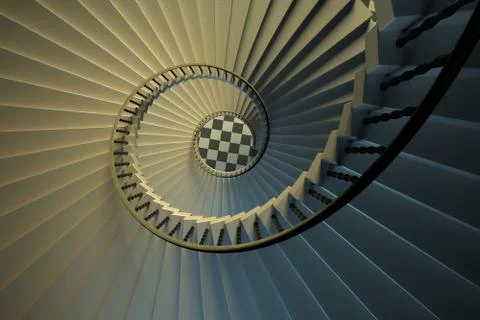 Spiral stairs. Ilustración de archivo