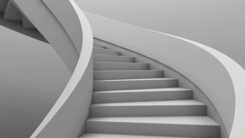 Spiral stairs, we enter infinity. Stock Footage 127062219