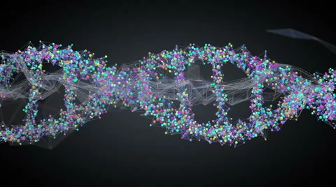Spiral strand of DNA Stock Footage 63216119