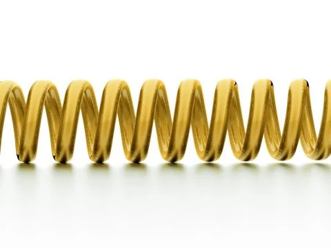 Spiral string concept rendered isolated on white background Stock Illustration