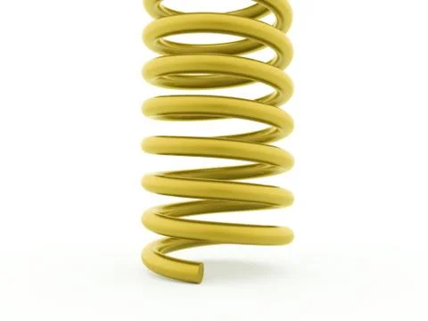 Spiral string concept rendered isolated on white background Stock Illustration
