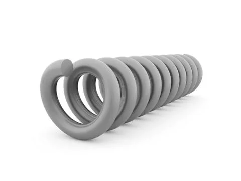 Spiral string rendered on white Stock Illustration