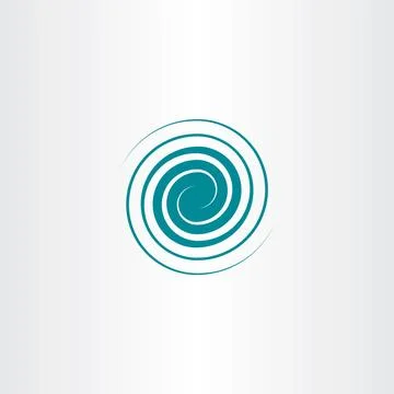 Spiral swirl vector icon wave design Stock Illustration