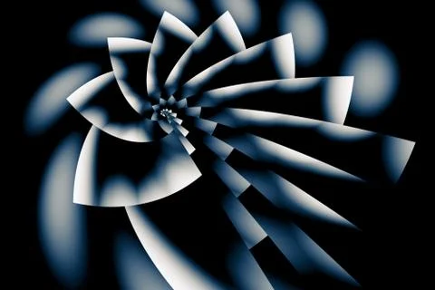 Spiral swirled dramatic artwork Illustrazione stock