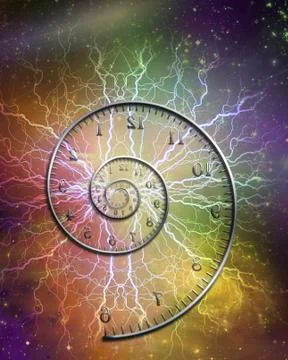 Spiral of time Stock Illustration
