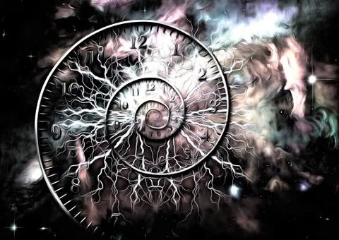 Spiral of time Stock Illustration