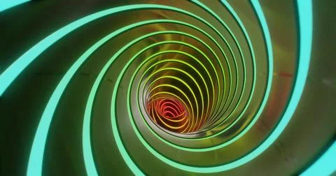 The spiral tunnel wormhole 3d rendering illustration Illustrazione stock