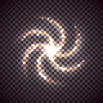 Spiral vector galaxy Stock Illustration