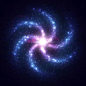 Spiral vector galaxy Stock Illustration
