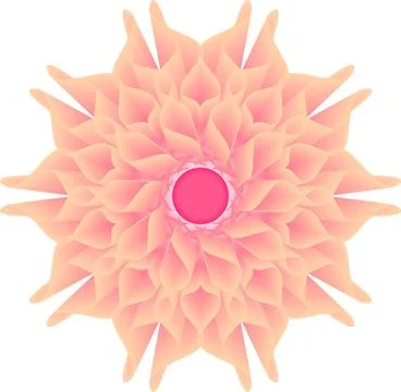 Spiral vector pink flower element for use with artwork, online website, print Stock Illustration