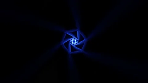Spiral vj loop circle tunnel in dark Stock Footage 228659902