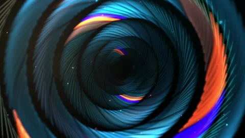 Spiral Vortex Abstract Circular Motion Background 库存影片 318965644