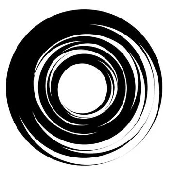 Spiral, vortex elements. Swirl, twirl shape on white Stock Illustration