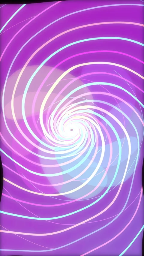 Spiral vortex tunnel optical illusion motion background, hypnotic swirl pattern Vidéo 346740718