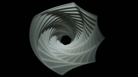 Spiral Vortex wormhole tunnel loop in 4K Stock Footage 144580386