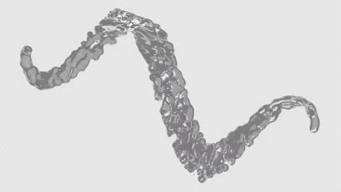Spiral of water. Looping animation over a transparent background. 3D render. Stock Footage 322690826