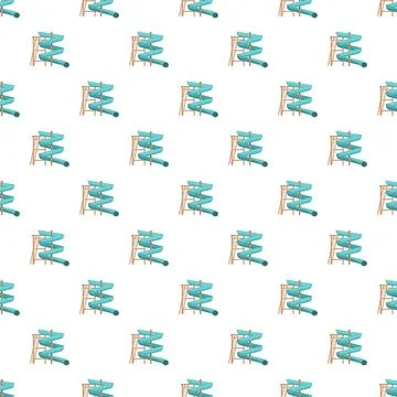 Spiral water slide pattern for aquatic entertainment design Stockillustratie