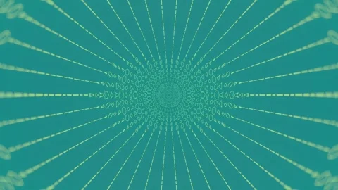 Spiral wave of rotating flat geometric shapes. 3d rendering loop animation 4K Stock Footage 243556220