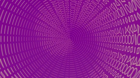 Spiral wave of rotating planar geometric shapes. 3d rendering loop animation 4K Stock Footage 242484673