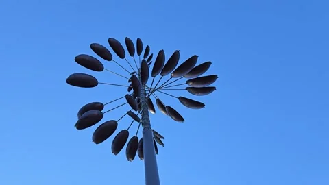 Spiral Wind Spinner at Medium Speed Stock Footage 321610568