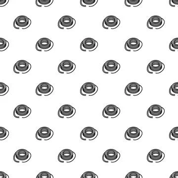 Spiral wire coil cable seamless pattern background Illustrazione stock