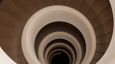 Spiral wooden structure Stock Footage 343647729