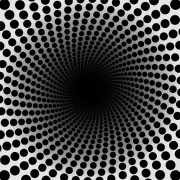 Spirale Pattern Black Dots Tube Infinity 스톡 일러스트