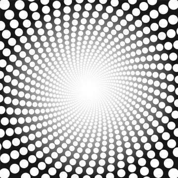 Spirale Pattern White Dots Tube Infinity 스톡 일러스트
