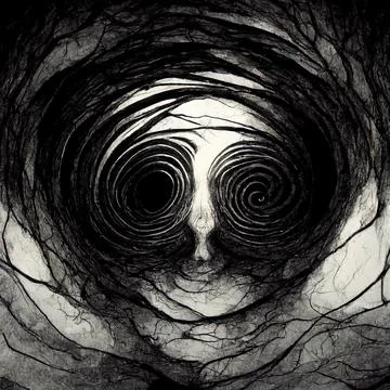 SPIRALED INTO THE ABYSS v04 Stock Illustration