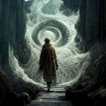 SPIRALED INTO THE ABYSS v07 Stock Illustration