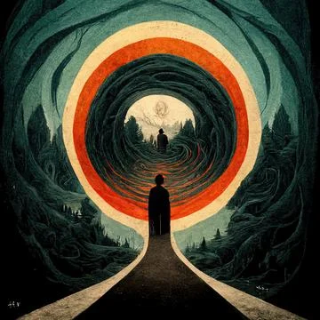 SPIRALED INTO THE ABYSS v08 Illustrazione stock