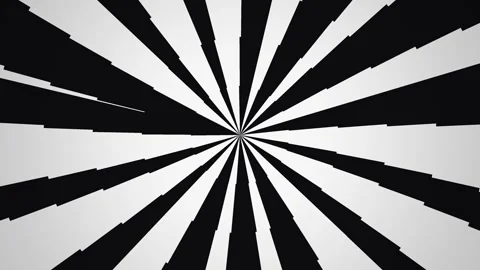Spiraling black and white pattern with sharp lines and Stock Footage 339374282