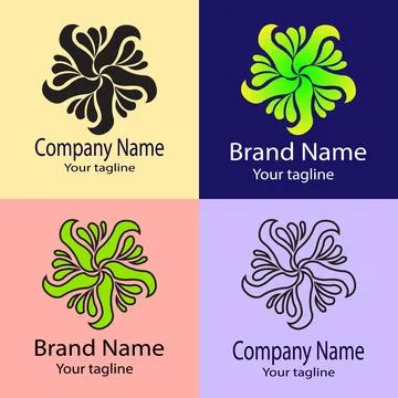 The Spiraling Bloom: Dynamic Growth and Natural Elegance logo Stock Illustration