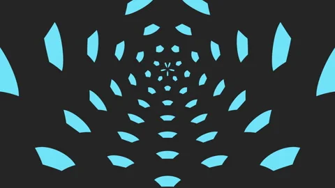 Spiraling blue and black pattern intricate and abstract design Stock-Footage 270407287