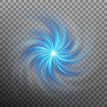 Spiraling blue vortex isolated. EPS 10 vector Stock Illustration