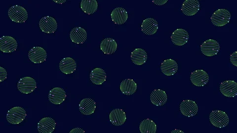 Spiraling circle pattern intricate design with interconnected shapes Stock Footage 255981662