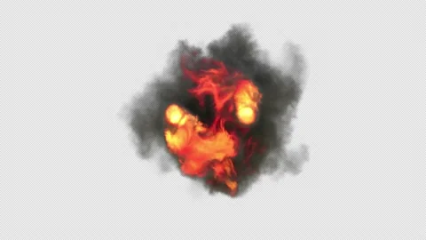 Spiraling Fireballs Transition Stock Footage 168589495