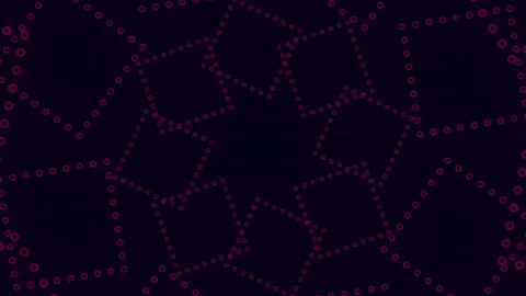 Spiraling hexagonal pattern of overlapping circles Stock Footage 279611090