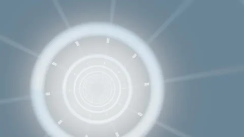 Spiraling light pattern on a gray background with soft glow Stock Footage 337389533