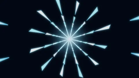 Spiraling light rays shine against a dark background Stock Footage 336995758