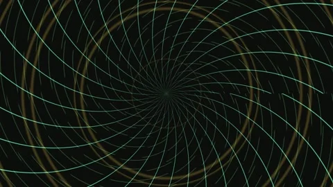 Spiraling lines create dynamic patterns against a dark Stock Footage 339489993