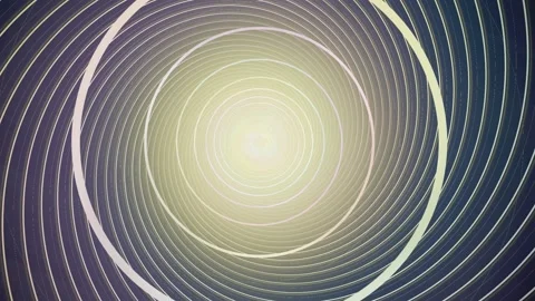 Spiraling lines create motion toward a bright center in digital art Stock Footage 337387025