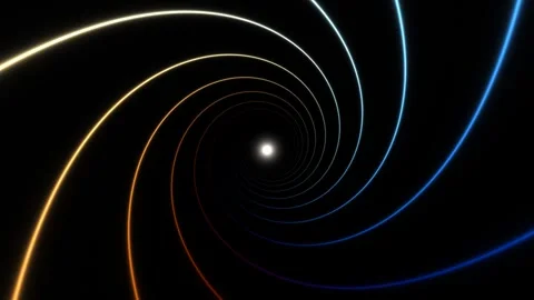 Spiraling lines create a tunnel effect with bright light Stock Footage 337966463