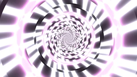 Spiraling pattern with light and dark shapes in motion Stock Footage 339447078